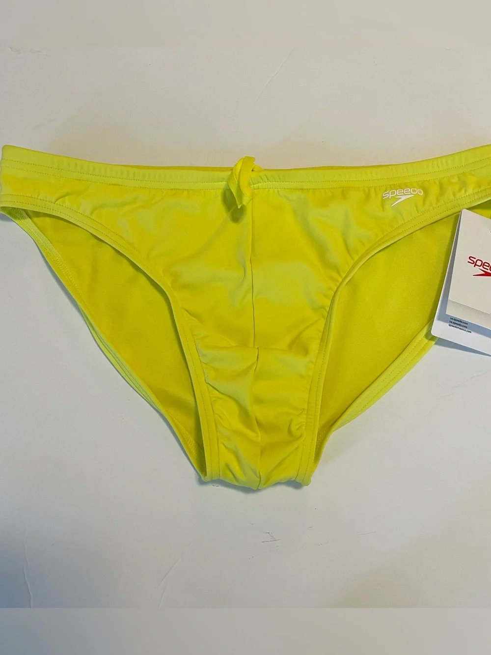 Speedo Swim Brief Mens Size 36 Yellow New With Tags Lemon Drizzle